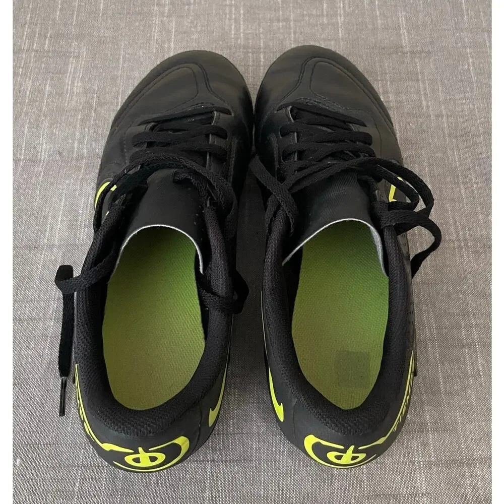 Nike Tiempo JR Legent 9 Youth Size 5 Black Yellow Neon Soccer Cleats